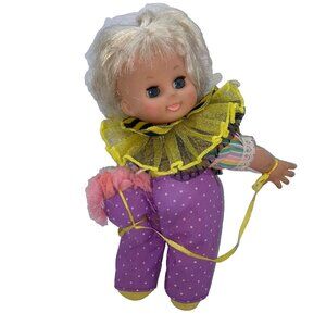 Vintage 1984 Eugene Doll 10" Blonde hair Hobby Horse Circus Clothes Blue Eyes